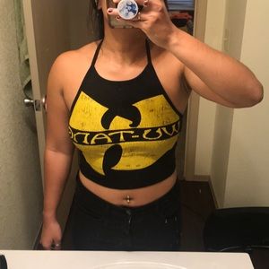 Distressed Wu-Tang Crop Halter